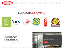 Tablet Screenshot of embutidoscarchelejo.com